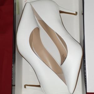 Alfani white liz heels